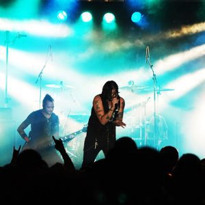 Hinder performing in 2009 at Ramstein Air Base