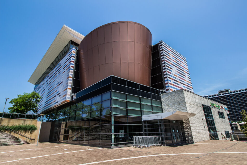 Exterior shot of Muhammad Ali Center in Louisvile, KY